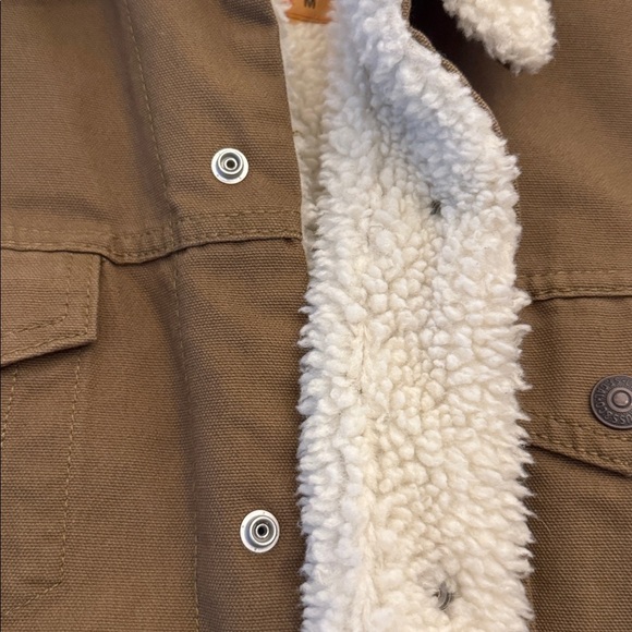Amazing condition! LEVI'S Men’s Sherpa Lined Trucker Jacket, sz M - Picture 10 of 11